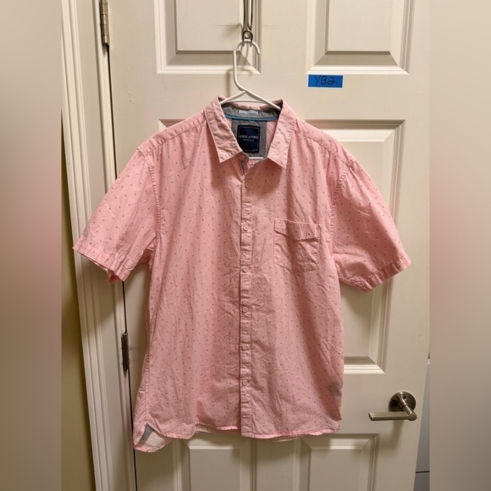 Mens Across The Pond Short Sleeve Button Down Shirt